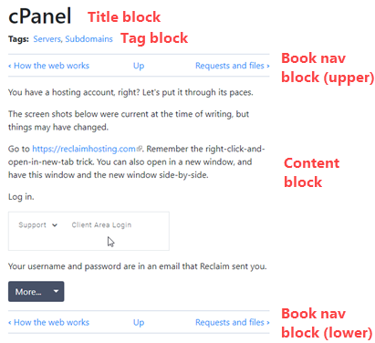 This site's content blocks