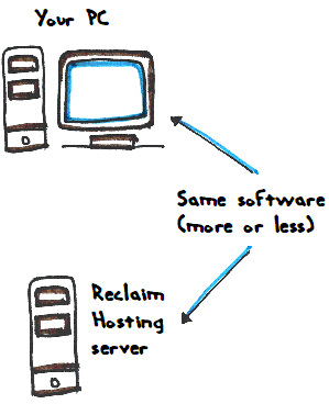 Same software on server and local PC